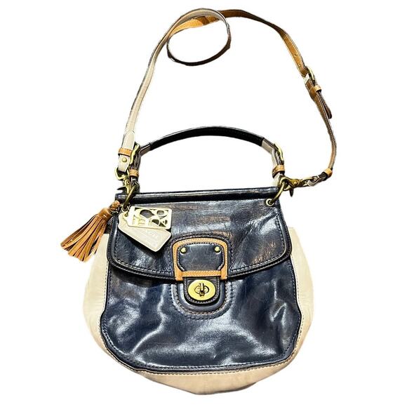 Coach Legacy Willy Colorblock Blue White Leather 70th Anniversary Crossbody‎ Bag - Picture 1 of 10